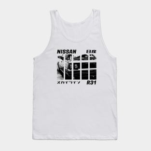 NISSAN SKYLINE GTS R31 Black 'N White 3 Tank Top